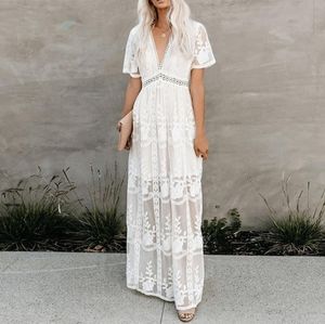 Boho Lace Maxi Dress